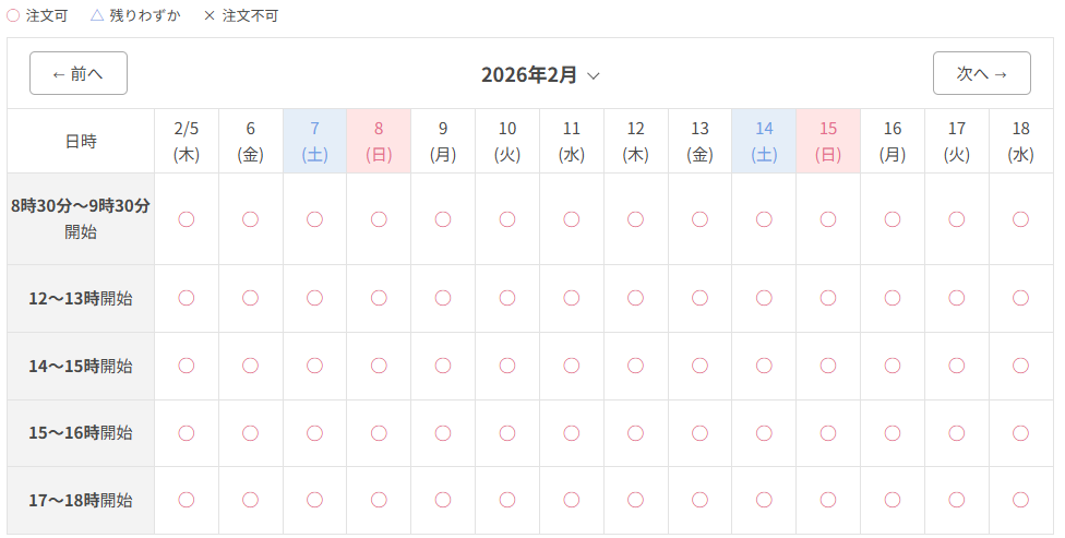 東京ガスの予約状況(02日08時40分更新)